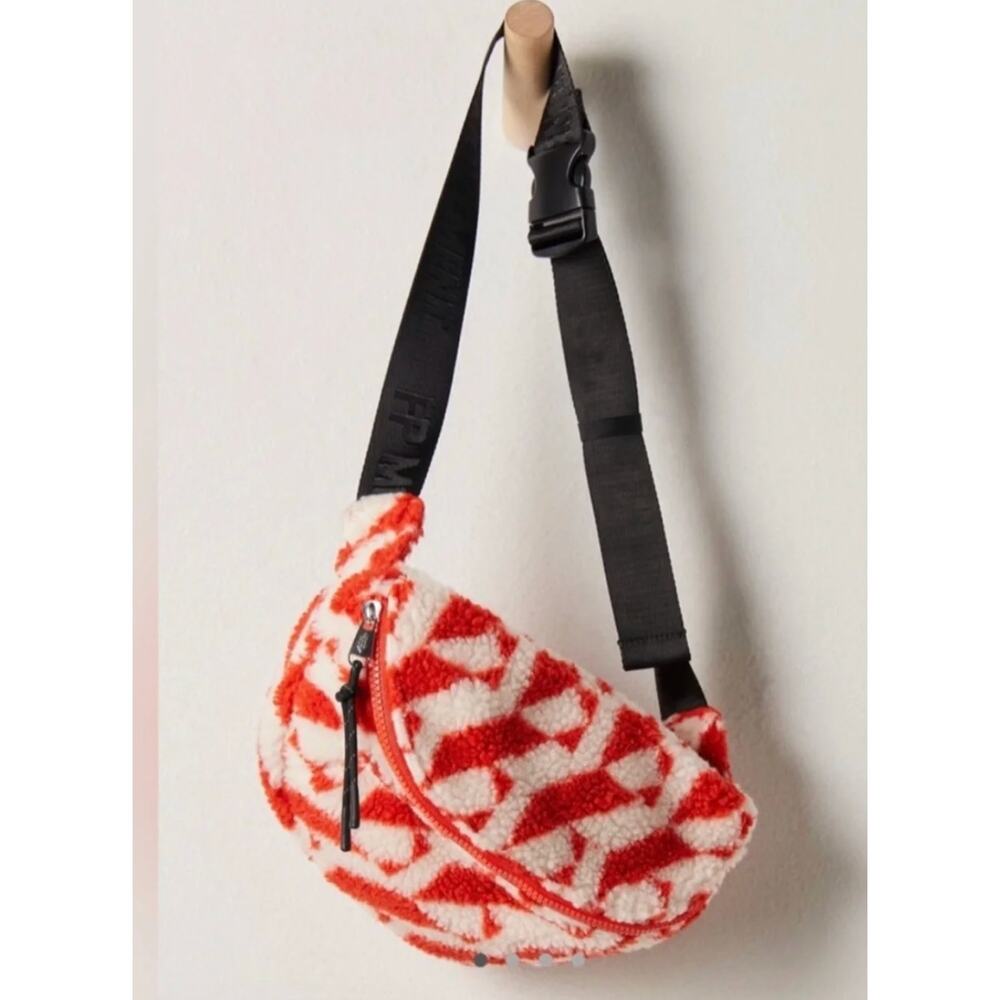 FREE PEOPLE Printed Sherpa Sling Bag NWT